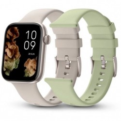 Smartwatch SPC Smartee Duo 2 9650B/ Notificaciones/ Frecuencia Cardíaca/ Blanco/ Incluye Correa Extra