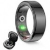 Anillo Inteligente KSIX Saturn Talla L/ Ø20.6mm/ Notificaciones/ Frecuencia Cardíaca/ Negro