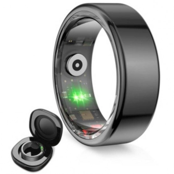 Anillo Inteligente KSIX Saturn Talla M/ Ø19.8mm/ Notificaciones/ Frecuencia Cardíaca/ Negro