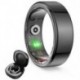 Anillo Inteligente KSIX Saturn Talla S/ Ø18.9mm/ Notificaciones/ Frecuencia Cardíaca/ Negro